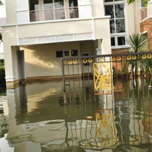 An image of a florida home flooded from a hurricane